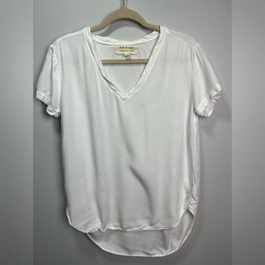 Cloth & Stone White V-Neck Tee Anthropologie
